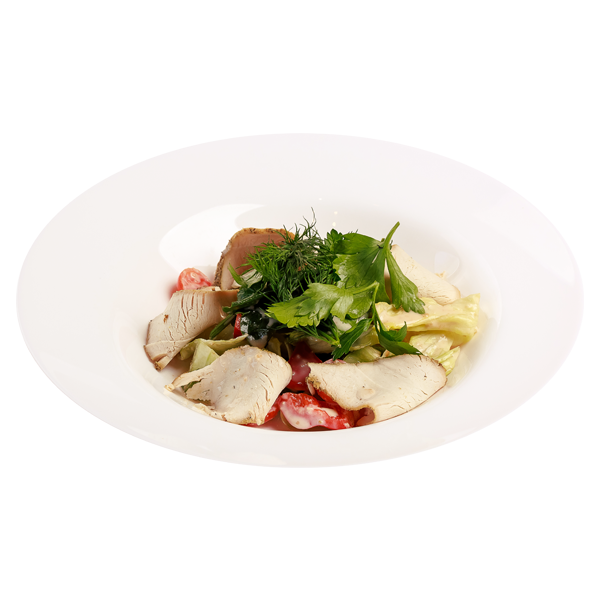 Салат с индейкой и ореховой заправкой