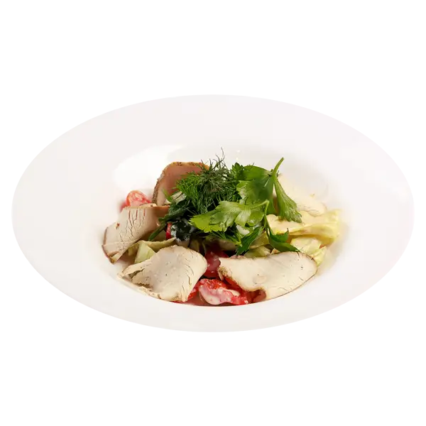 Изображение Салат с индейкой и ореховой заправкой