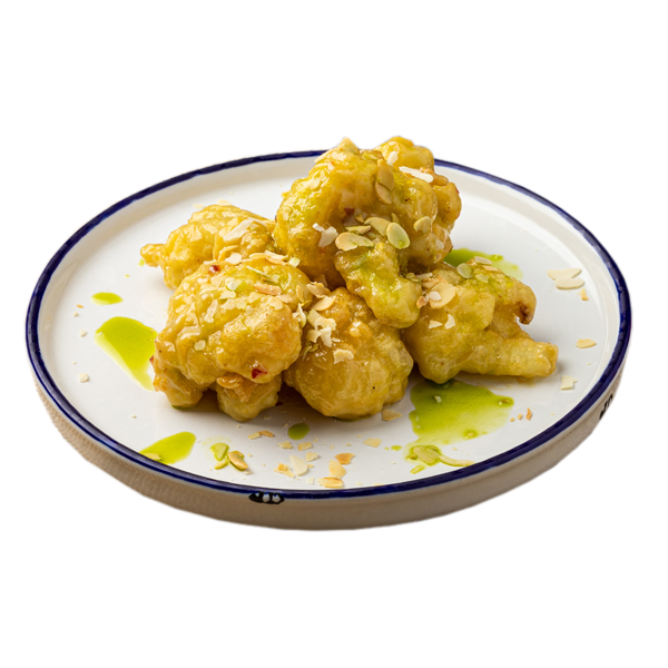 Цветная капуста темпура в соусе васаби