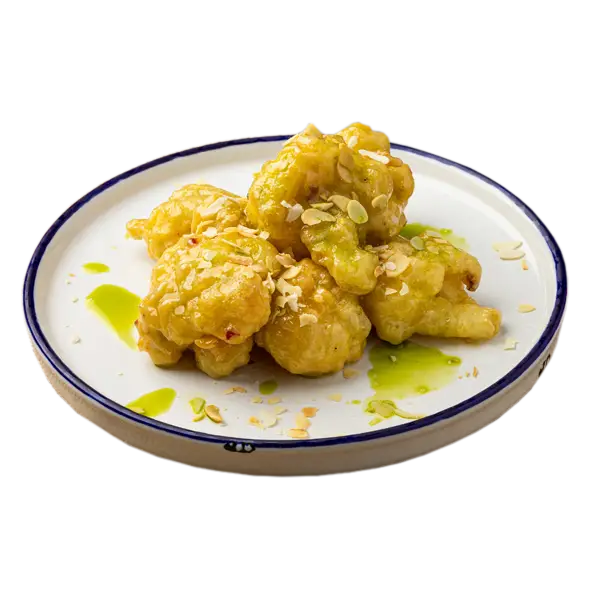 Изображение Цветная капуста темпура в соусе васаби