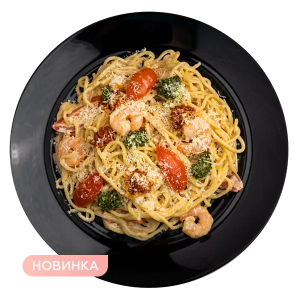 Изображение С креветками и томатным песто паста