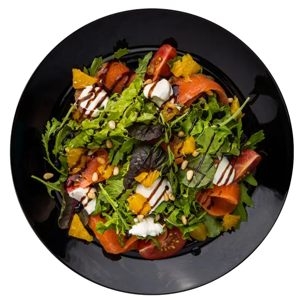 Изображение Салат с лососем и творожным сыром