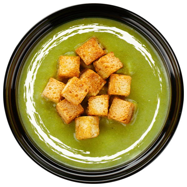 Суп-пюре из брокколи и зелёного горошка 