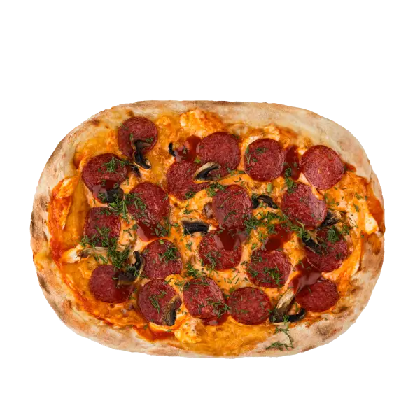 Изображение Римская пицца с салями