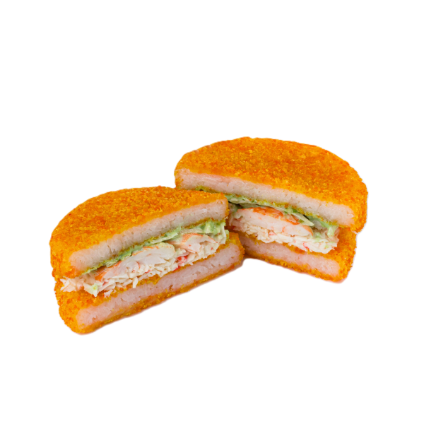 Суши бургер крабом и креветкой