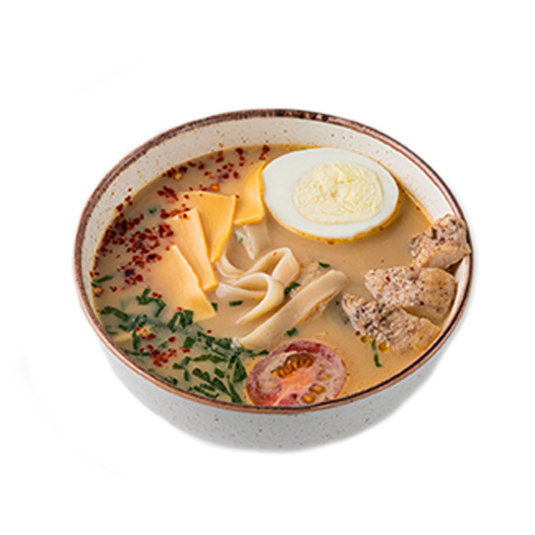 Сырный рамен с курицей
