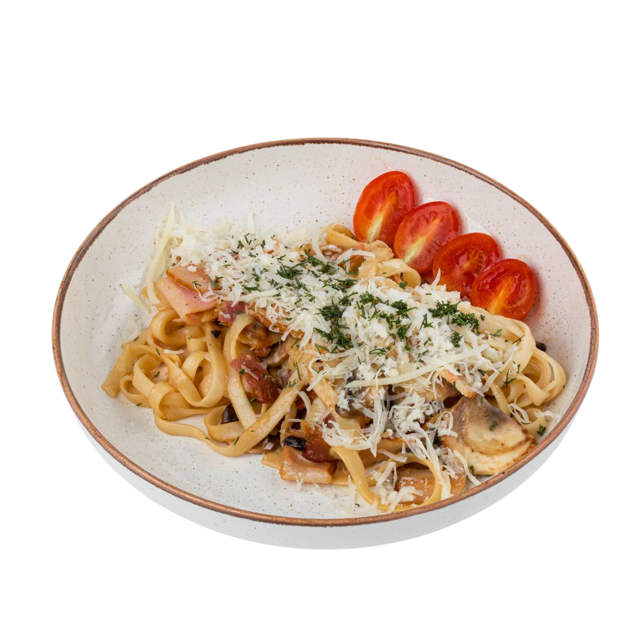 Сливочная лапша с беконом