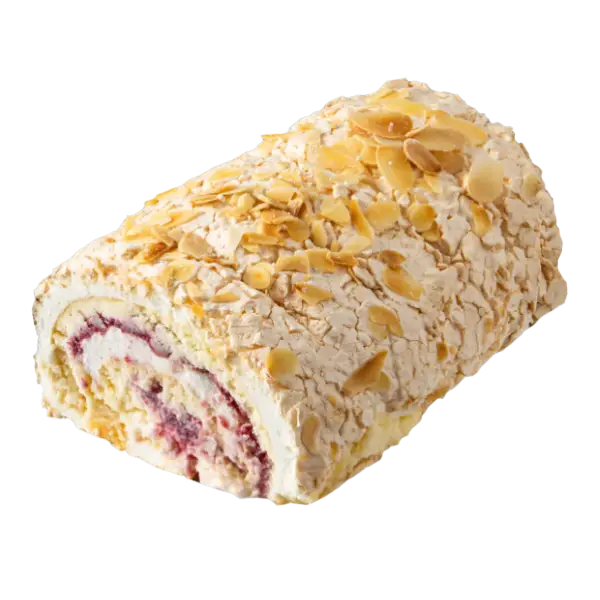 Изображение Меренговый рулет с малиной