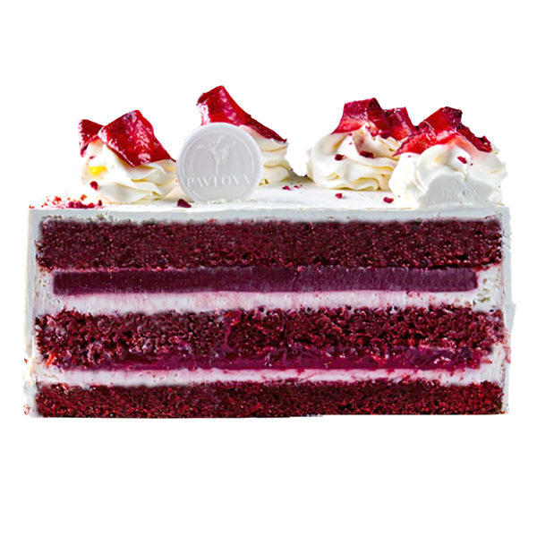 Торт «Красный бархат» с малиной