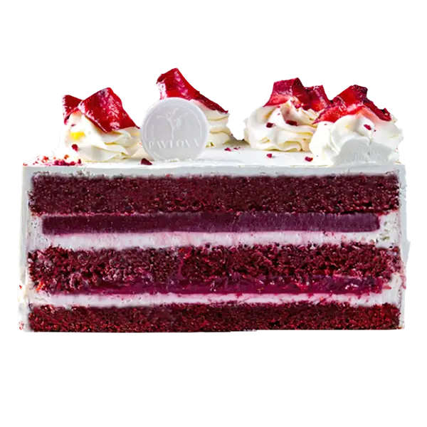 Изображение Торт «Красный бархат» с малиной