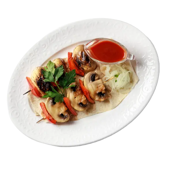 Изображение Шашлычок из шампиньонов