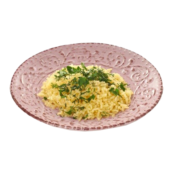 Рис зеленью