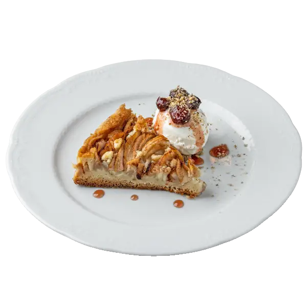 Изображение Пирог грушевый с мороженым