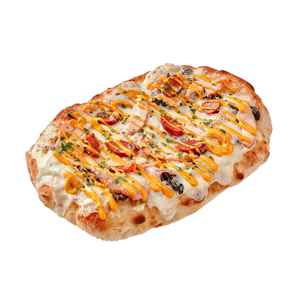 Изображение Римская пицца с ветчиной и  колбасками