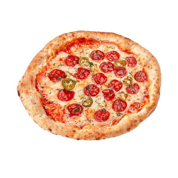 Пицца Диабло с салями и перцем Халапеньо