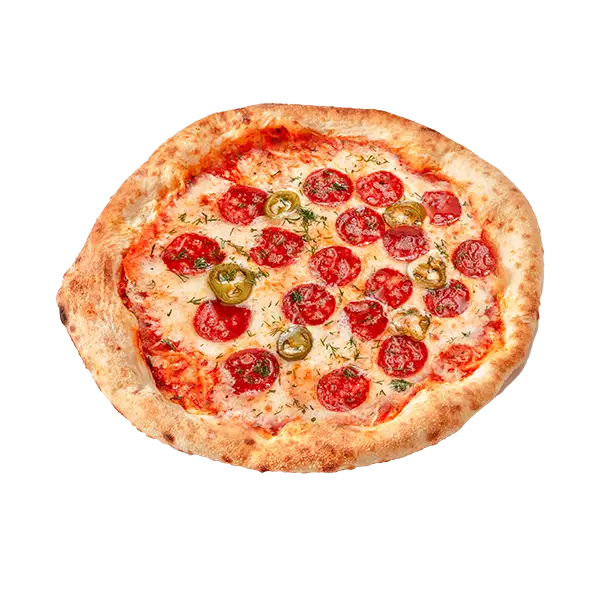 Изображение Пицца Диабло с салями и перцем Халапеньо