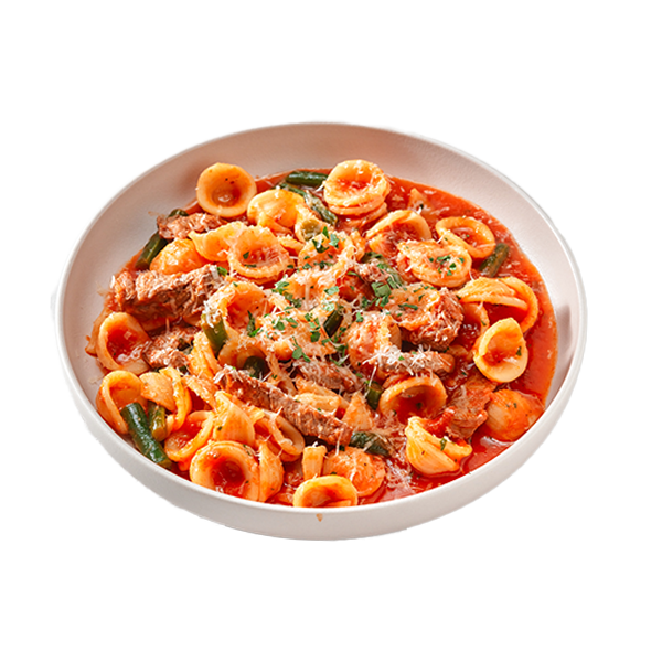 Орекьетте с телятиной и стручковой фасолью