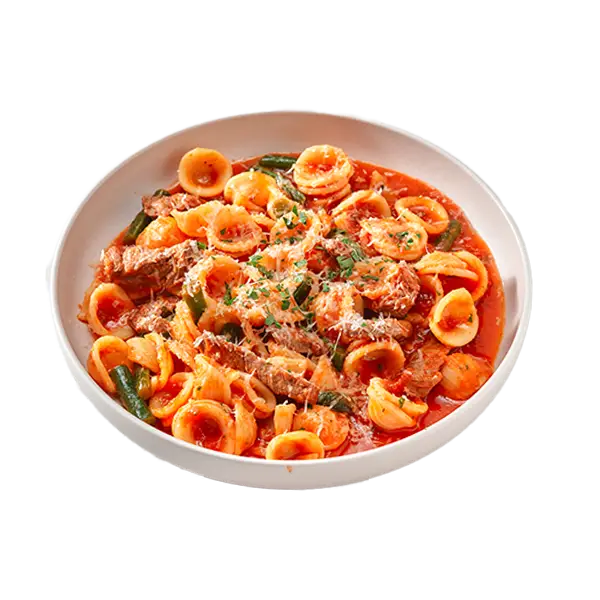 Изображение Орекьетте с телятиной и стручковой фасолью