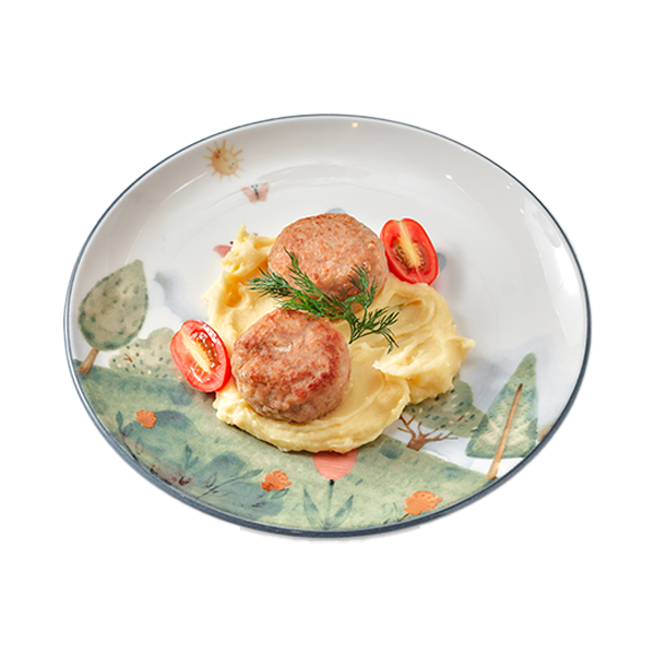 Котлетки из индейки с картофельным пюре