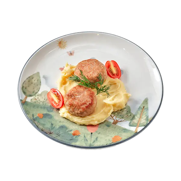 Изображение Котлетки из индейки с картофельным пюре