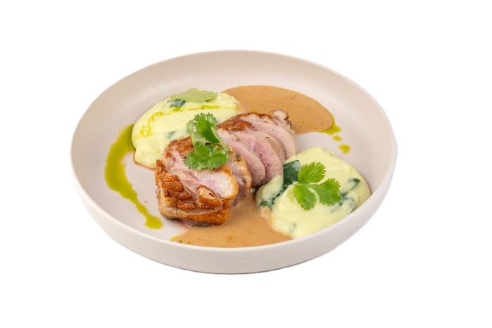 Утиная грудка в перечно-сливочном соусе