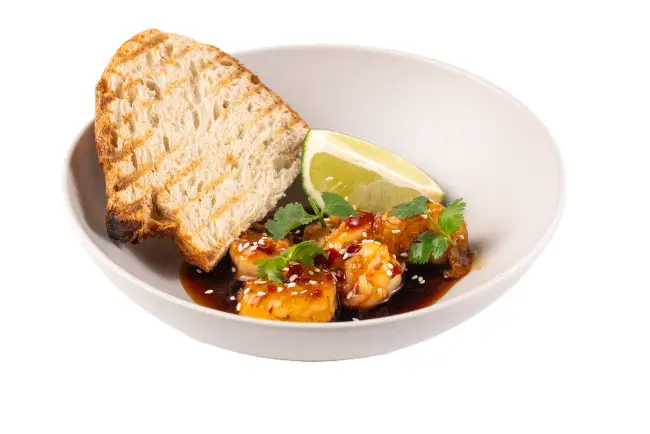 Изображение Жареные креветки в тайском соусе