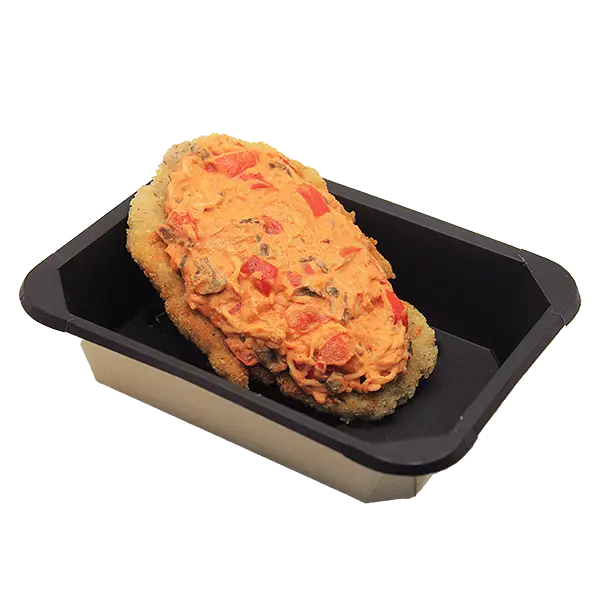 Изображение Отбивная из свинины с обжаренными овощами под сыром