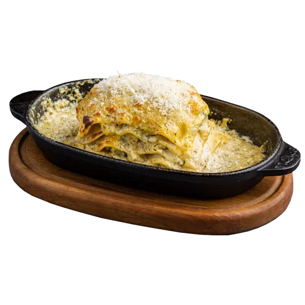 Лазанья С куриным филе и шпинатом 