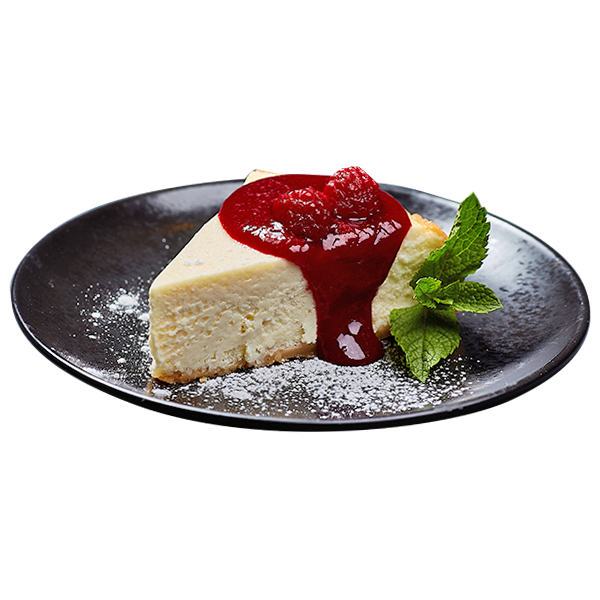 Чизкейк с малиновым соусом 