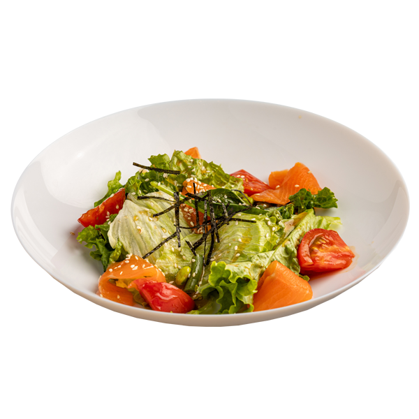 Салат с форелью и бобами