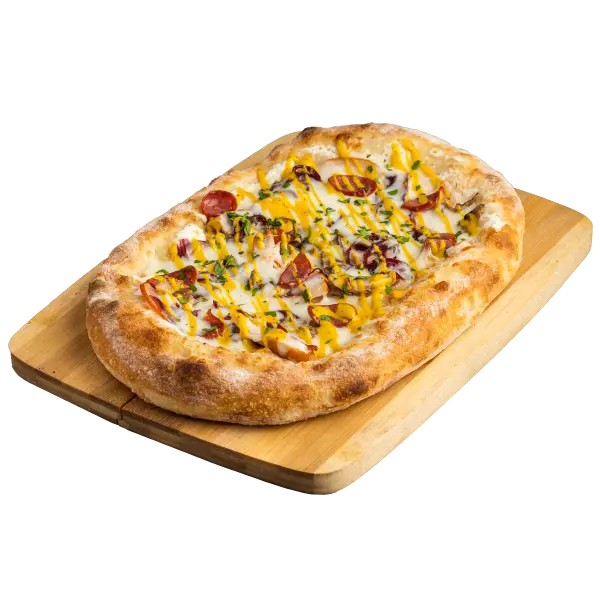 Изображение Римская мясная пицца на сливочном соусе