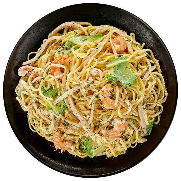 Изображение С креветками, кальмарами и цукини