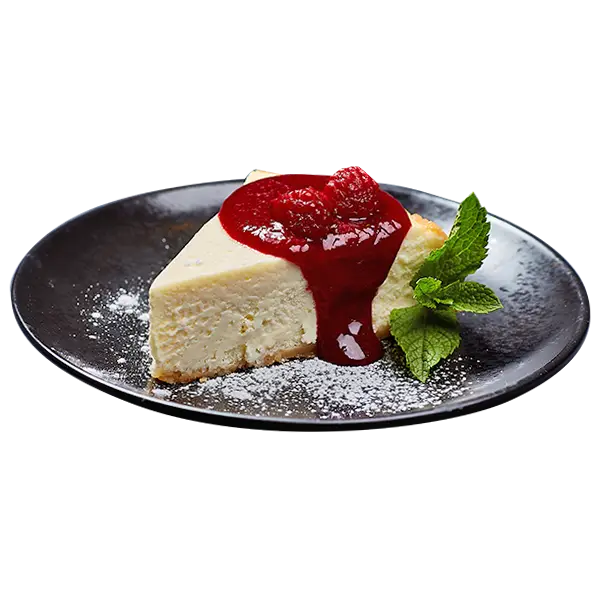 Изображение Чизкейк с малиновым соусом
