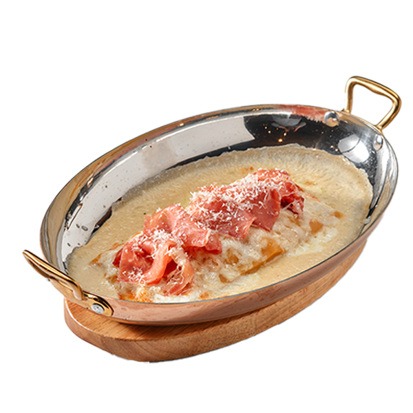 Лазанья с прошутто, шпинатом и моцареллой