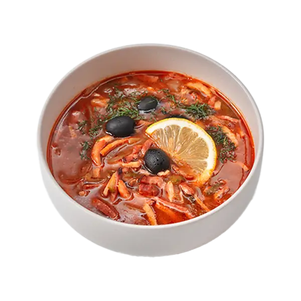 Изображение Густая мясная солянка с телятиной