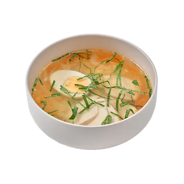 Изображение Легкий куриный бульон с  орзо