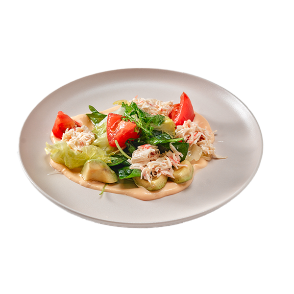 Салат с крабом сурими и авокадо