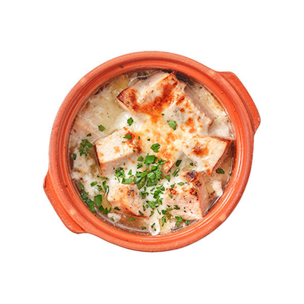 Бедро цыпленка с овощами под сырной корочкой