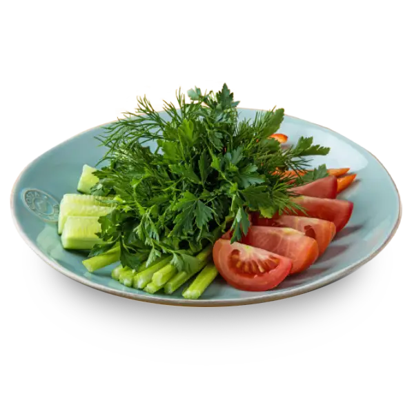 Изображение Овощи с зеленью