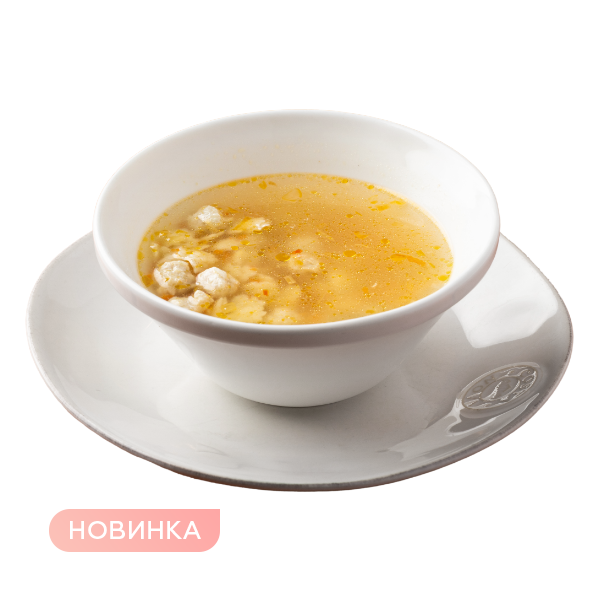 Куриный бульон с фрикадельками и лапшой