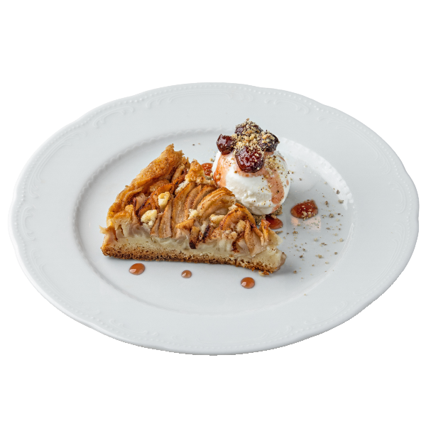 Пирог грушевый с мороженым