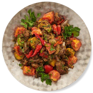 Изображение Дымляма тушёные бараньи рёбра с овощами