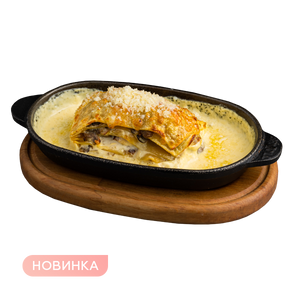 Изображение Лазанья с копченым цыпленком и сырным соусом