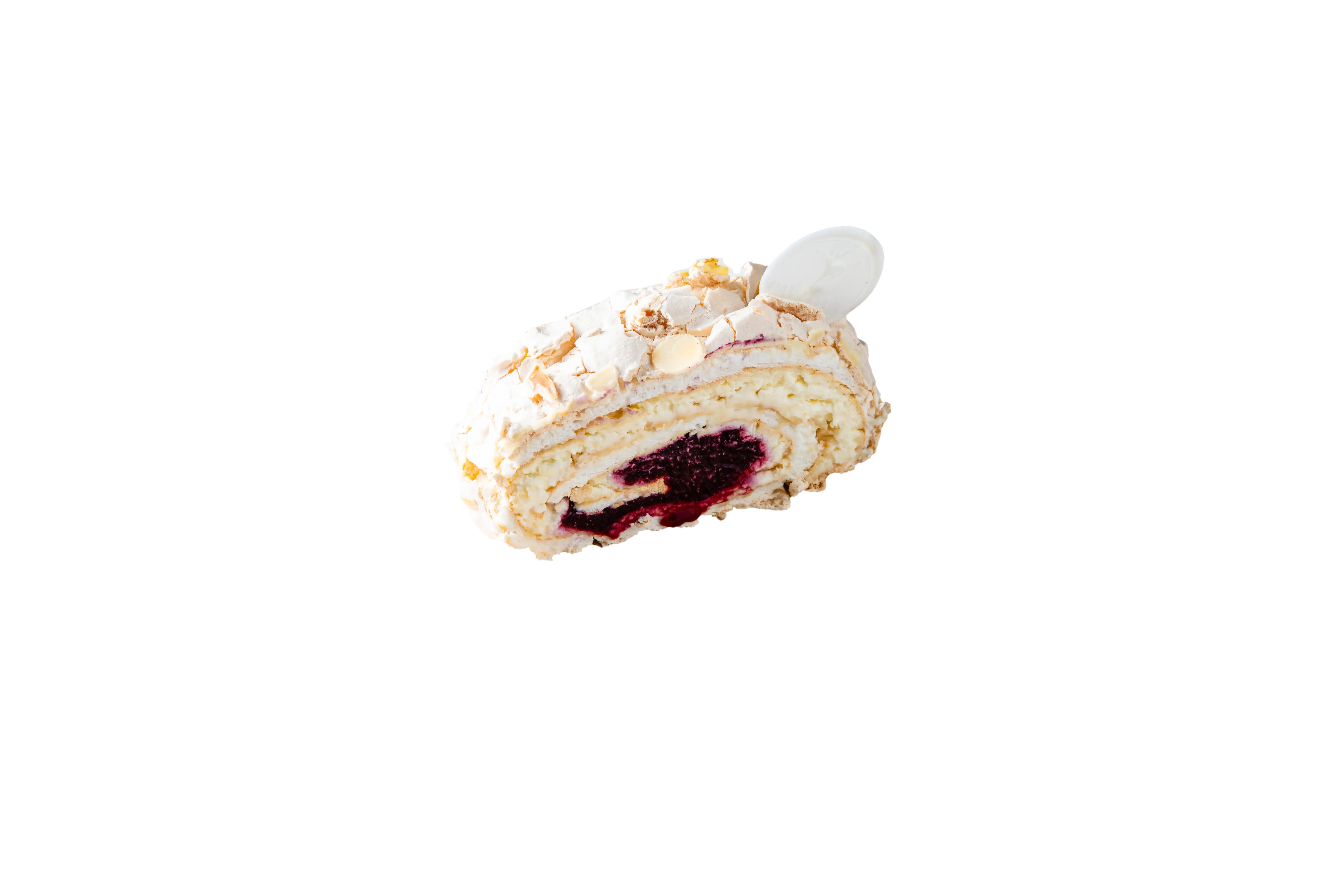 Изображение Меренговый рулет с малиной